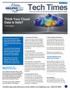 Halifaxtec Tech Times newsletter cover